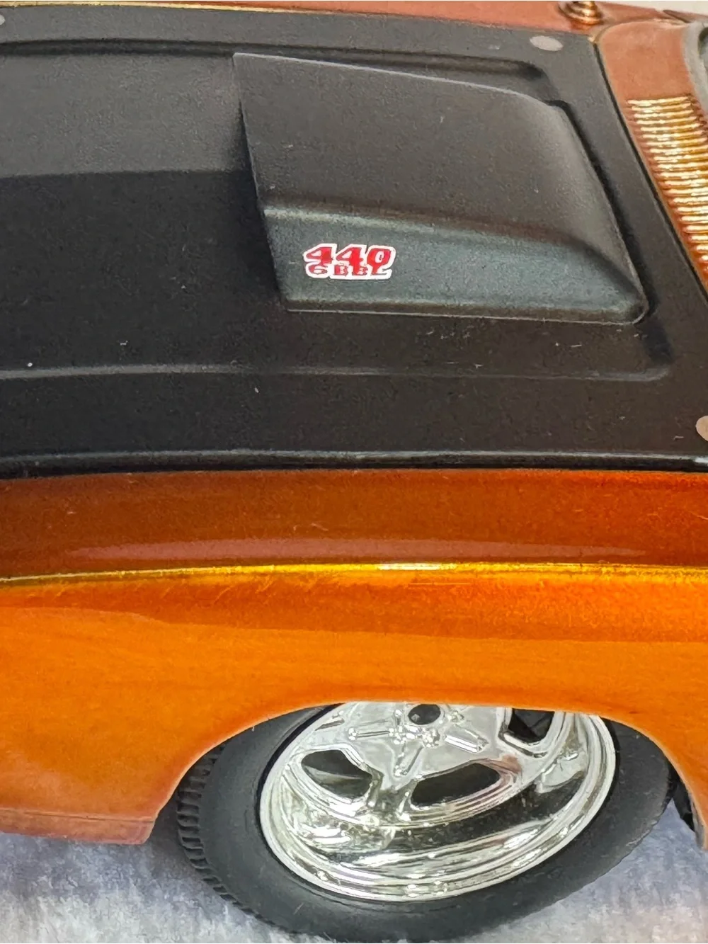 Orange Metallic Muscle Car Model